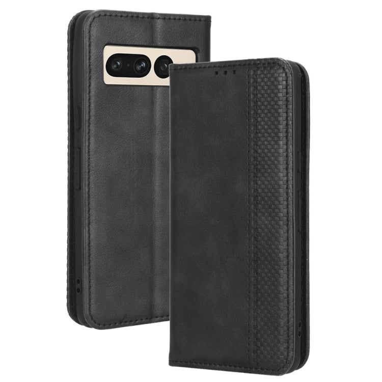 For Google Pixel 7 Pro 5G Magnetic Buckle Retro Texture Leather Phone Case