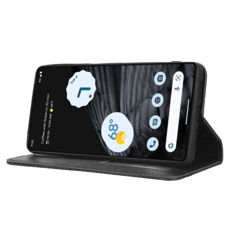 For Google Pixel 7 Pro 5G Magnetic Buckle Retro Texture Leather Phone Case