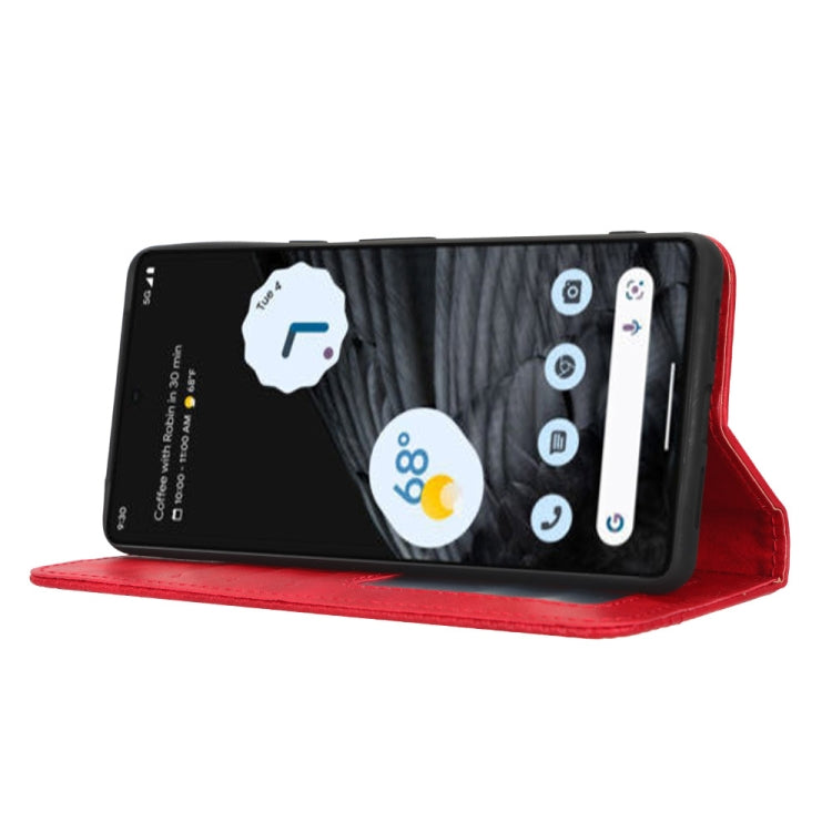For Google Pixel 7 Pro 5G Magnetic Buckle Retro Texture Leather Phone Case