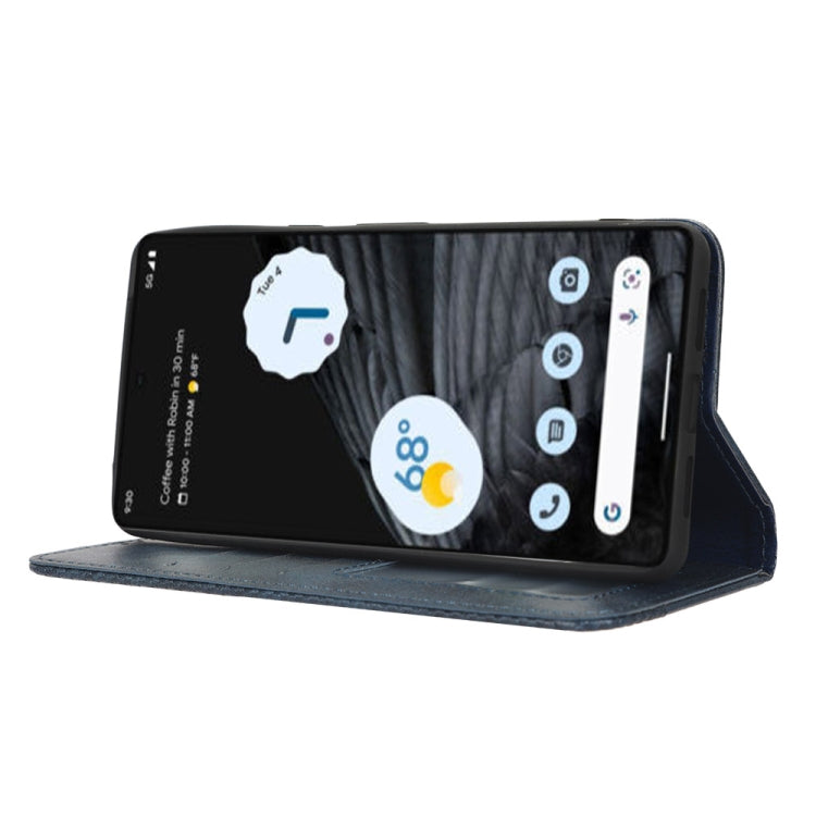 For Google Pixel 7 Pro 5G Magnetic Buckle Retro Texture Leather Phone Case