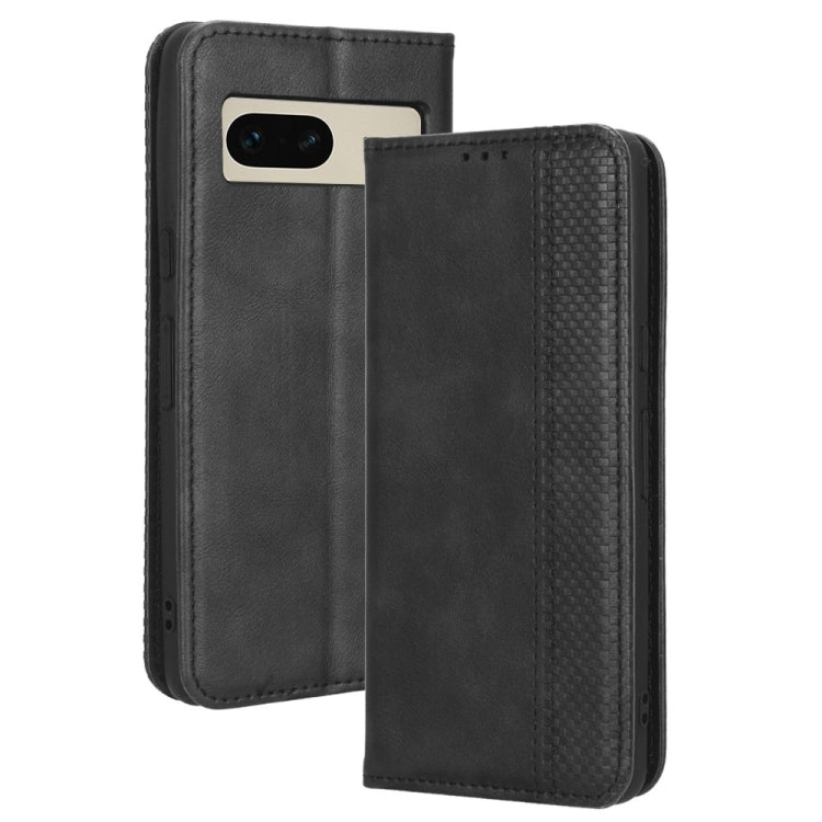 For Google Pixel 7 5G Magnetic Buckle Retro Texture Leather Phone Case