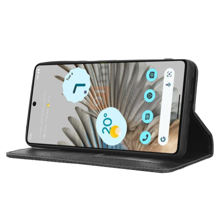 For Google Pixel 7 5G Magnetic Buckle Retro Texture Leather Phone Case