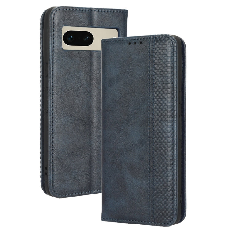 For Google Pixel 7 5G Magnetic Buckle Retro Texture Leather Phone Case