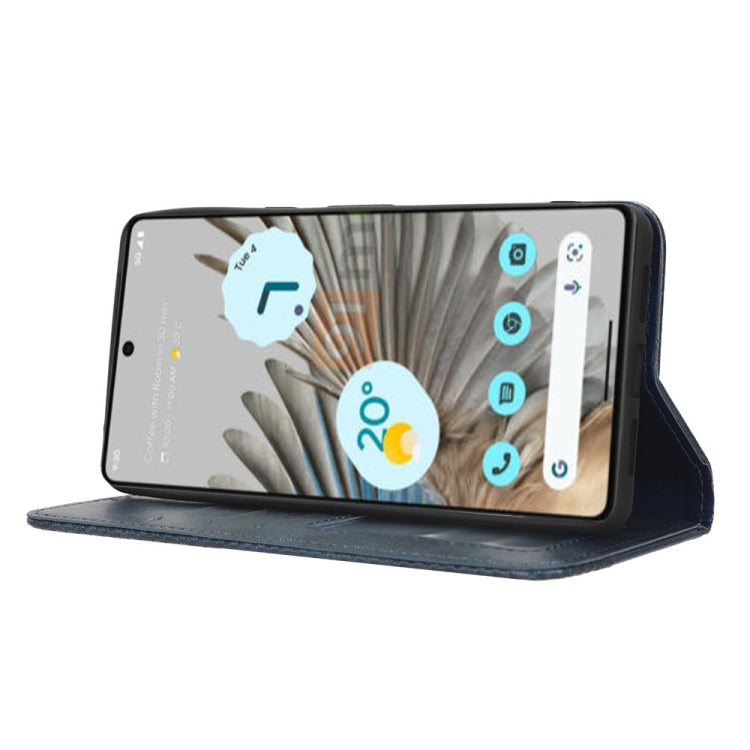 For Google Pixel 7 5G Magnetic Buckle Retro Texture Leather Phone Case