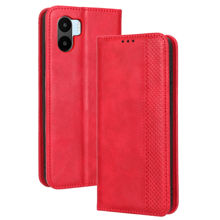 For Xiaomi Redmi A1 Magnetic Buckle Retro Texture Leather Phone Case