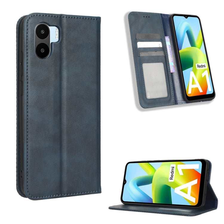 For Xiaomi Redmi A1 Magnetic Buckle Retro Texture Leather Phone Case