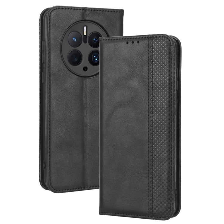 For Huawei Mate 50 Pro Magnetic Buckle Retro Texture Leather Phone Case