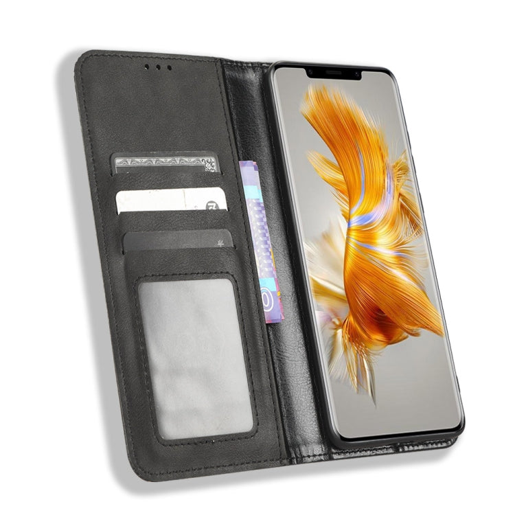 For Huawei Mate 50 Pro Magnetic Buckle Retro Texture Leather Phone Case