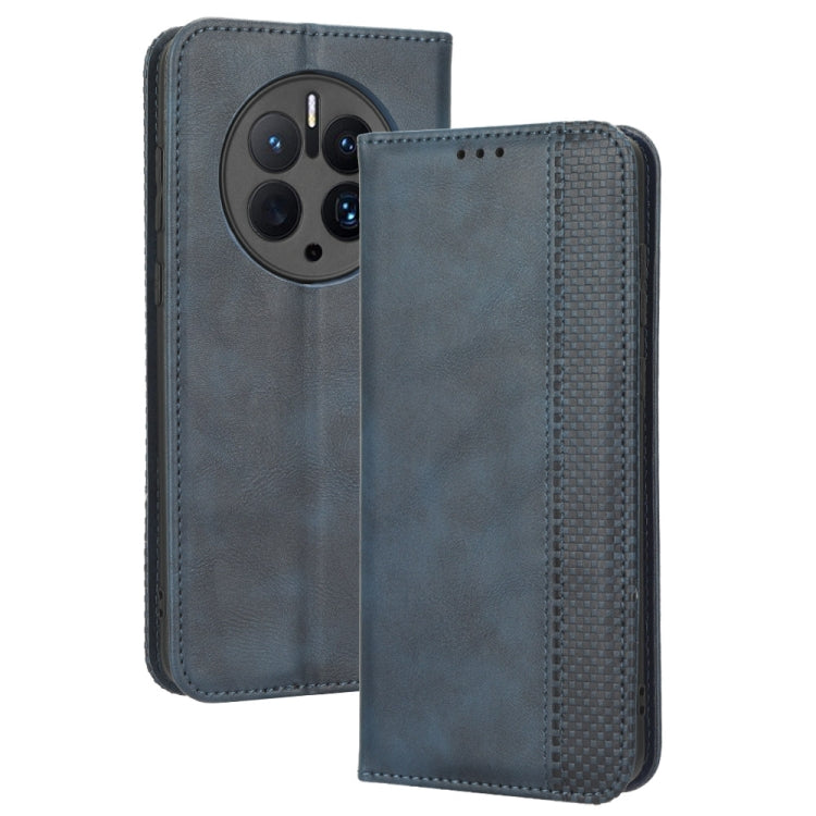 For Huawei Mate 50 Pro Magnetic Buckle Retro Texture Leather Phone Case