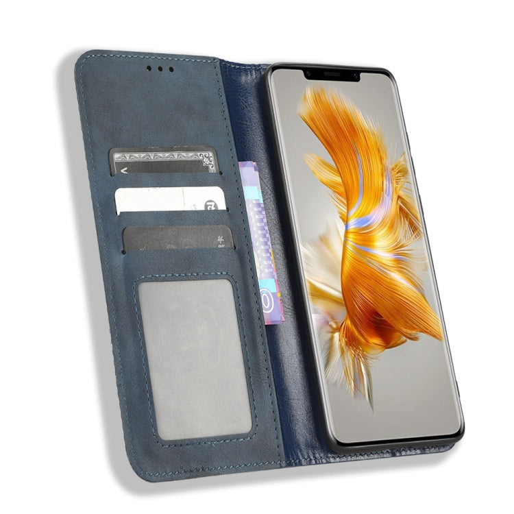 For Huawei Mate 50 Pro Magnetic Buckle Retro Texture Leather Phone Case