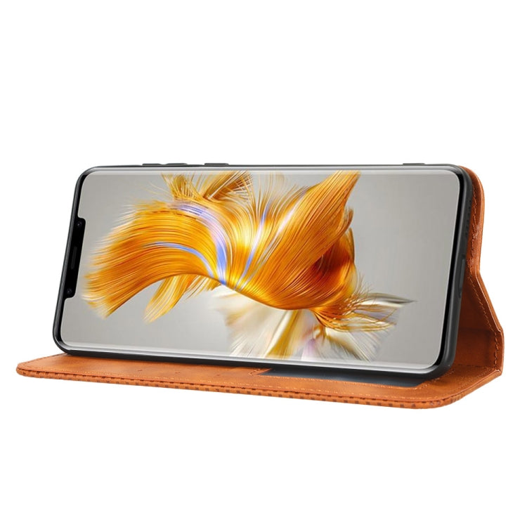 For Huawei Mate 50 Pro Magnetic Buckle Retro Texture Leather Phone Case
