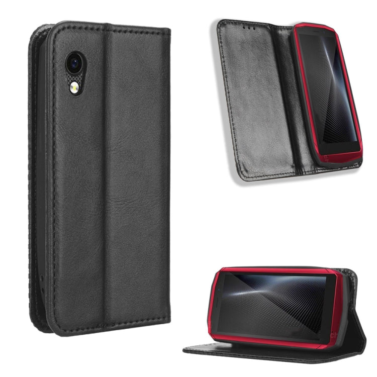 For Cubot Pocket / P50 Magnetic Buckle Retro Texture Leather Phone Case