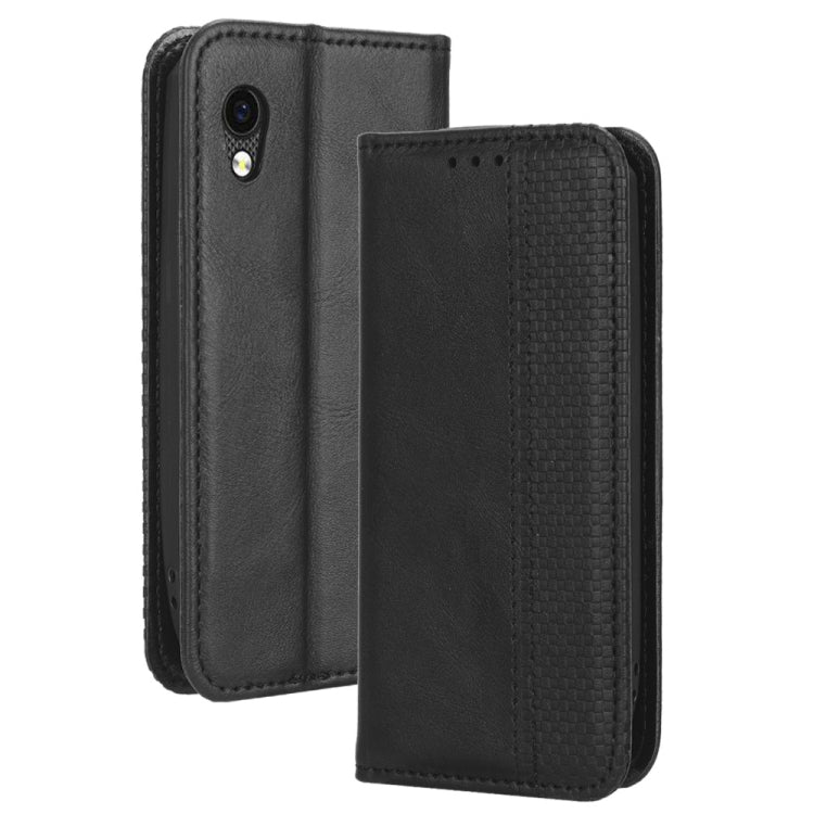 For Cubot Pocket / P50 Magnetic Buckle Retro Texture Leather Phone Case
