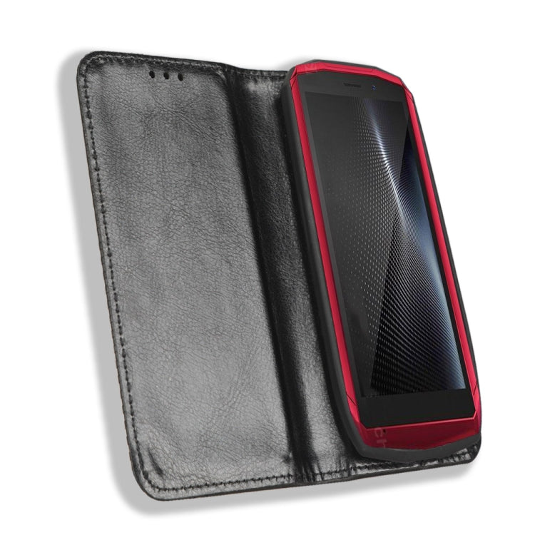 For Cubot Pocket / P50 Magnetic Buckle Retro Texture Leather Phone Case