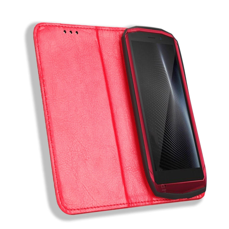 For Cubot Pocket / P50 Magnetic Buckle Retro Texture Leather Phone Case