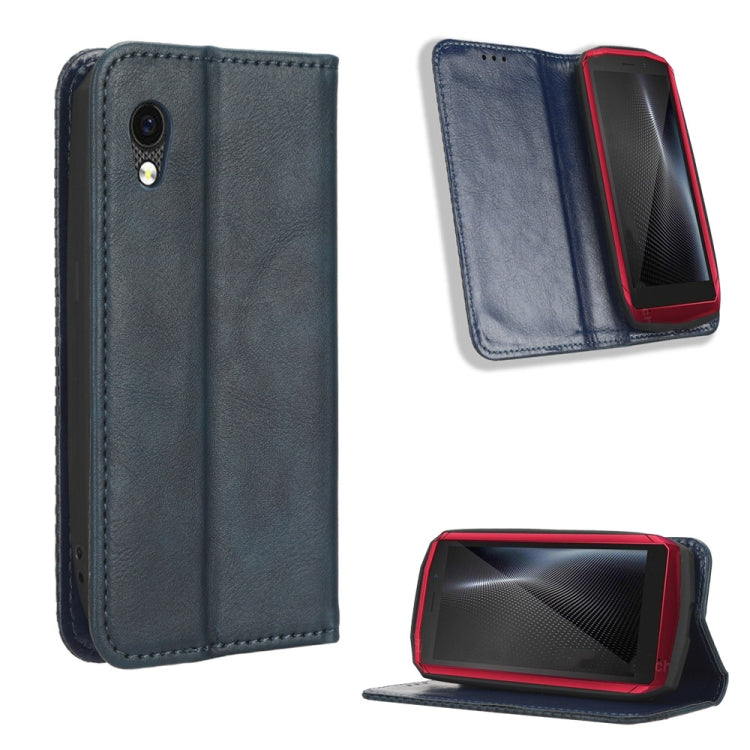 For Cubot Pocket / P50 Magnetic Buckle Retro Texture Leather Phone Case