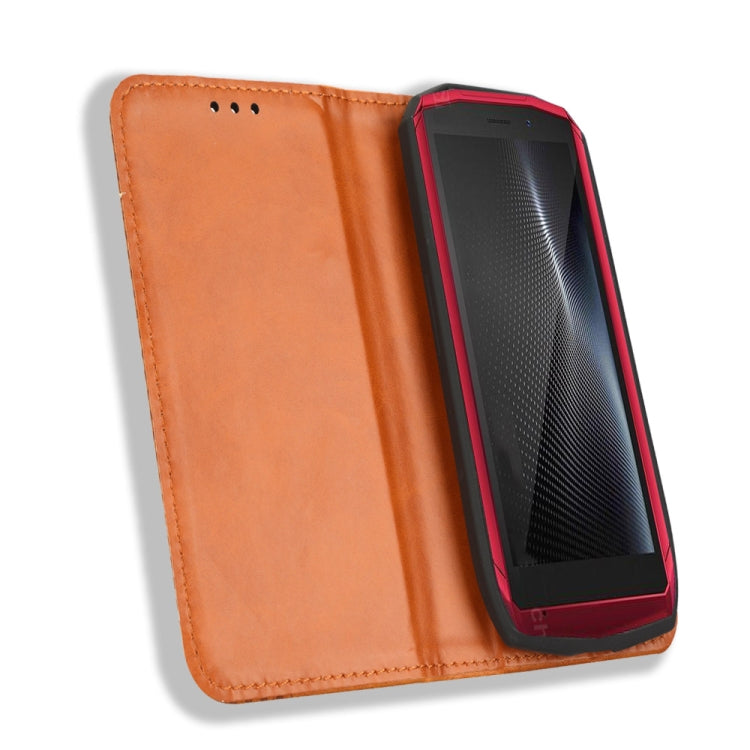 For Cubot Pocket / P50 Magnetic Buckle Retro Texture Leather Phone Case