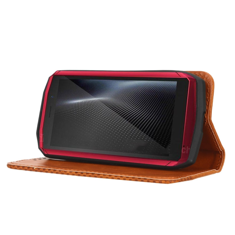 For Cubot Pocket / P50 Magnetic Buckle Retro Texture Leather Phone Case