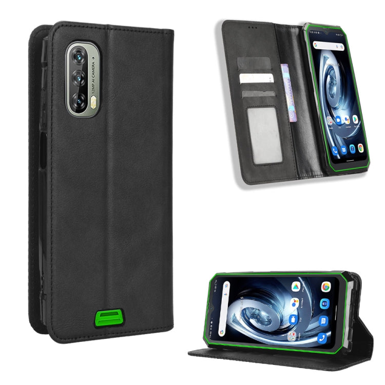 For Blackview BV7100 Magnetic Buckle Retro Texture Leather Phone Case