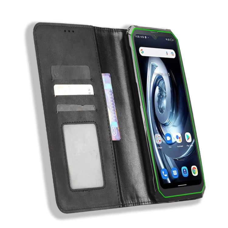 For Blackview BV7100 Magnetic Buckle Retro Texture Leather Phone Case