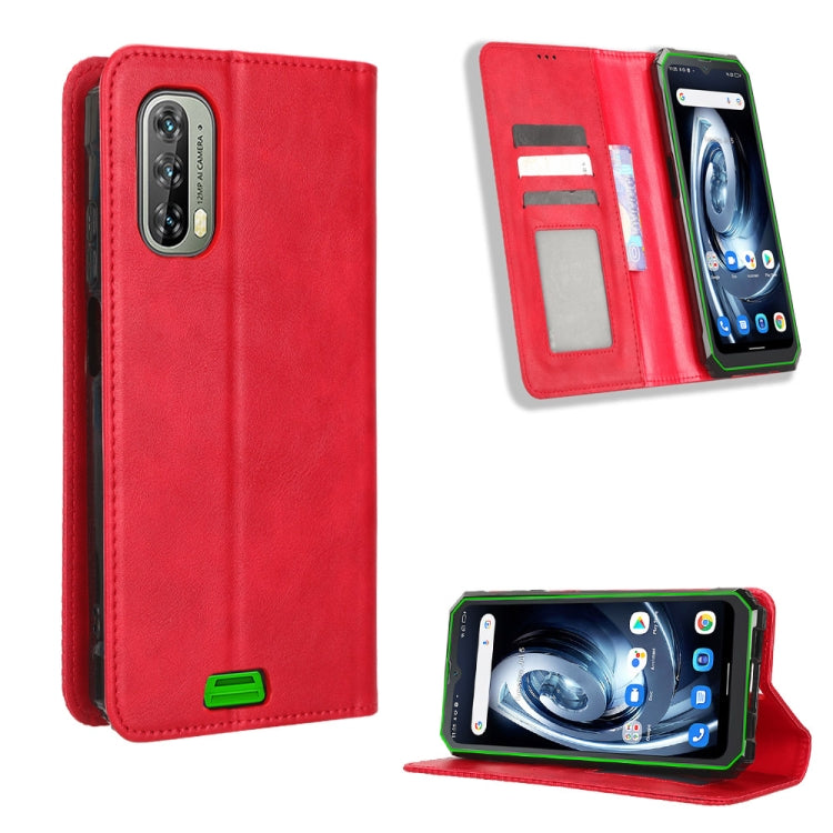 For Blackview BV7100 Magnetic Buckle Retro Texture Leather Phone Case