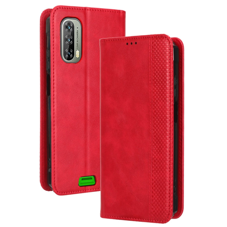 For Blackview BV7100 Magnetic Buckle Retro Texture Leather Phone Case