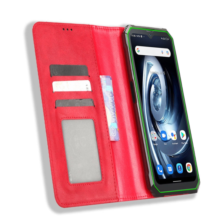 For Blackview BV7100 Magnetic Buckle Retro Texture Leather Phone Case