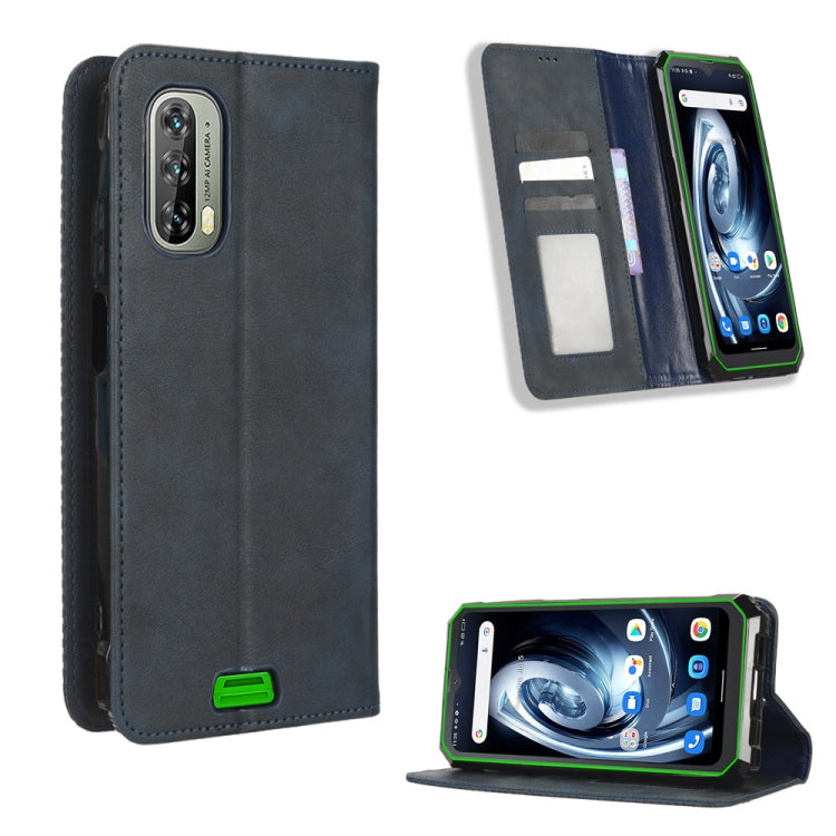 For Blackview BV7100 Magnetic Buckle Retro Texture Leather Phone Case
