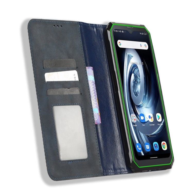 For Blackview BV7100 Magnetic Buckle Retro Texture Leather Phone Case