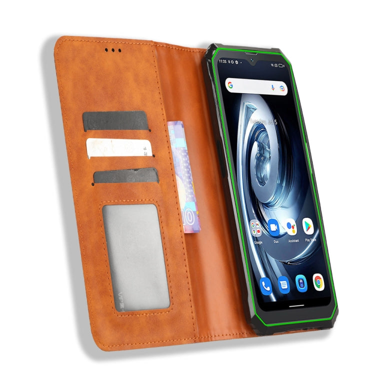 For Blackview BV7100 Magnetic Buckle Retro Texture Leather Phone Case