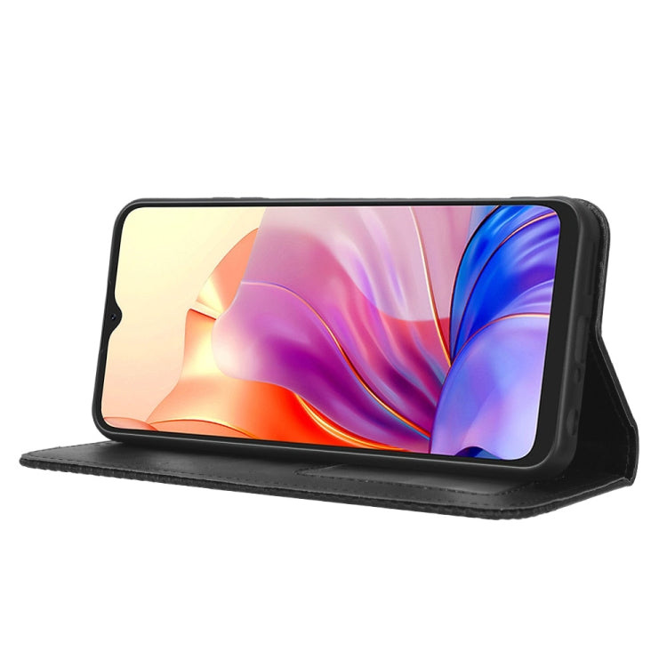 For Blackview OSCAL C80 Magnetic Buckle Retro Texture Leather Phone Case