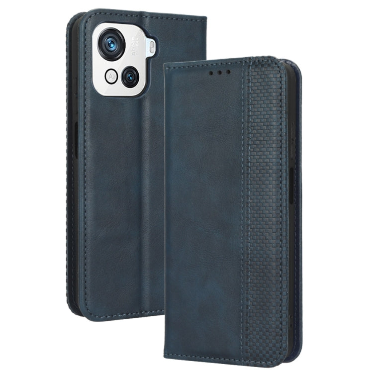 For Blackview OSCAL C80 Magnetic Buckle Retro Texture Leather Phone Case