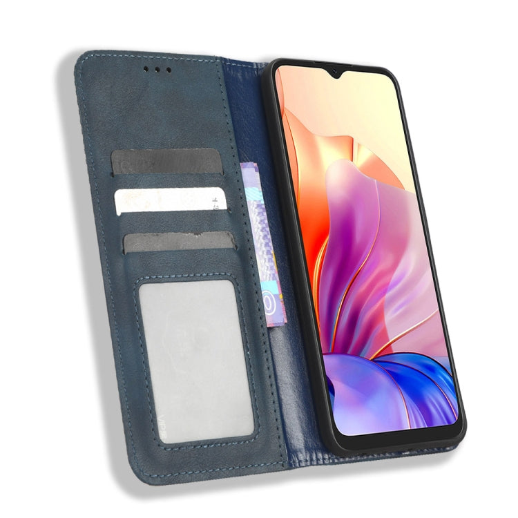 For Blackview OSCAL C80 Magnetic Buckle Retro Texture Leather Phone Case