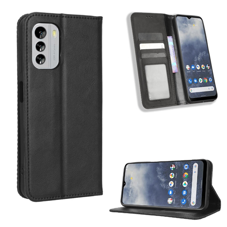 For Nokia G60 5G Magnetic Buckle Retro Texture Leather Phone Case