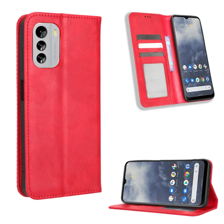 For Nokia G60 5G Magnetic Buckle Retro Texture Leather Phone Case