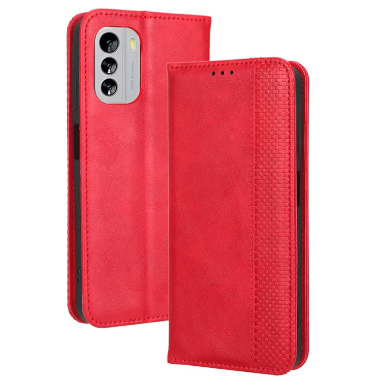 For Nokia G60 5G Magnetic Buckle Retro Texture Leather Phone Case