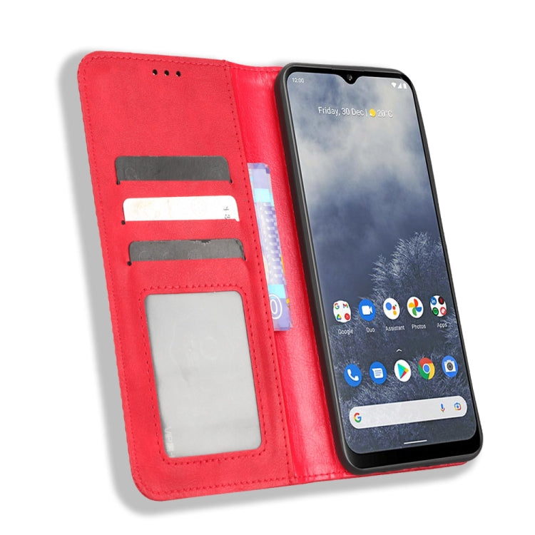 For Nokia G60 5G Magnetic Buckle Retro Texture Leather Phone Case