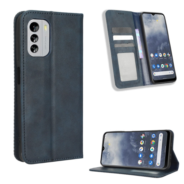 For Nokia G60 5G Magnetic Buckle Retro Texture Leather Phone Case