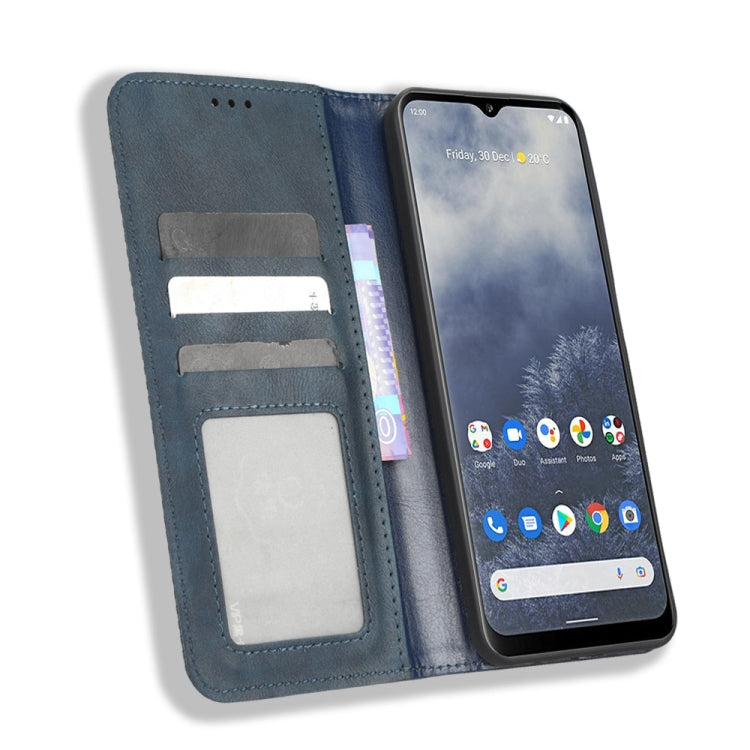 For Nokia G60 5G Magnetic Buckle Retro Texture Leather Phone Case