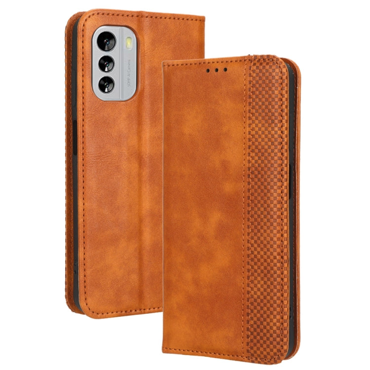 For Nokia G60 5G Magnetic Buckle Retro Texture Leather Phone Case