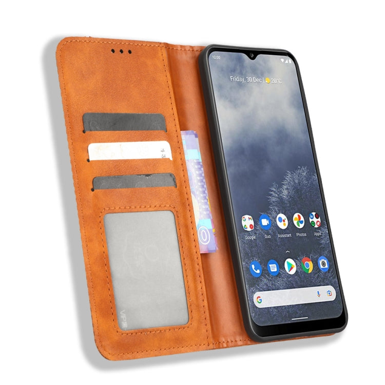 For Nokia G60 5G Magnetic Buckle Retro Texture Leather Phone Case