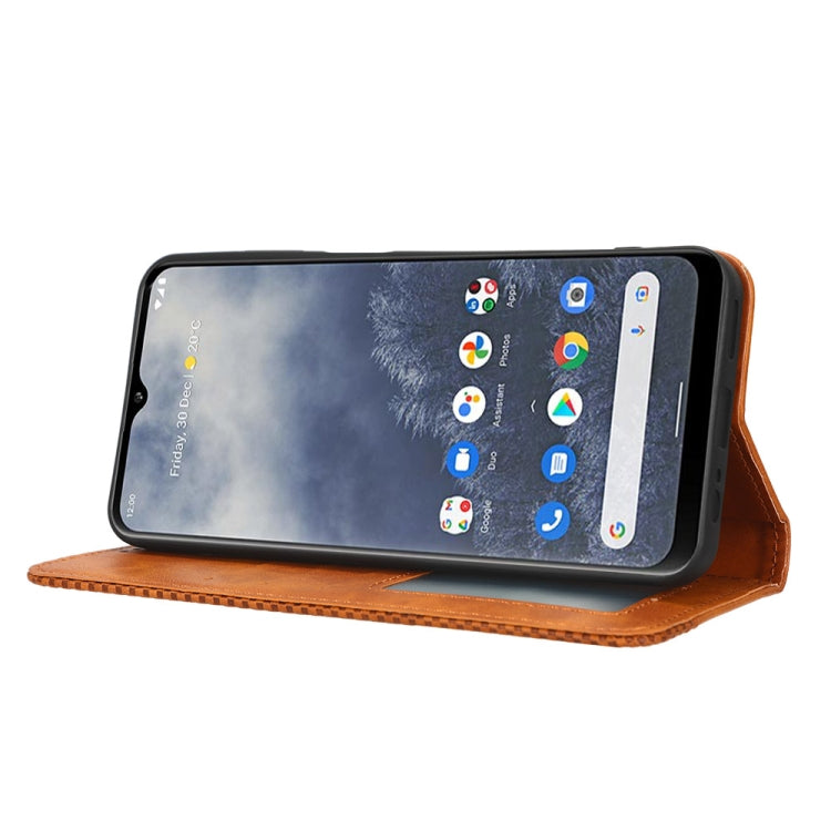 For Nokia G60 5G Magnetic Buckle Retro Texture Leather Phone Case