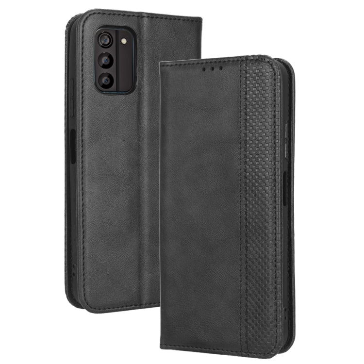 For Nokia G100 Magnetic Buckle Retro Texture Leather Phone Case