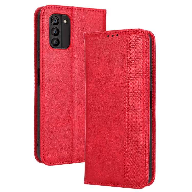For Nokia G100 Magnetic Buckle Retro Texture Leather Phone Case