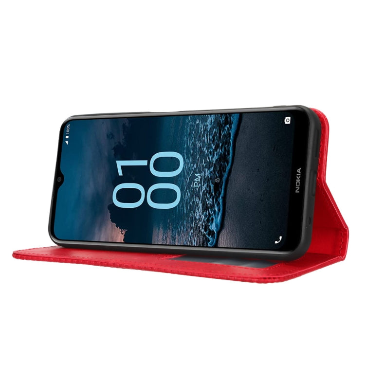 For Nokia G100 Magnetic Buckle Retro Texture Leather Phone Case