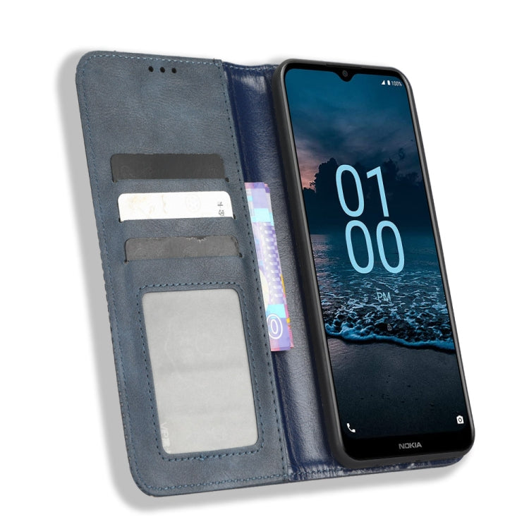For Nokia G100 Magnetic Buckle Retro Texture Leather Phone Case