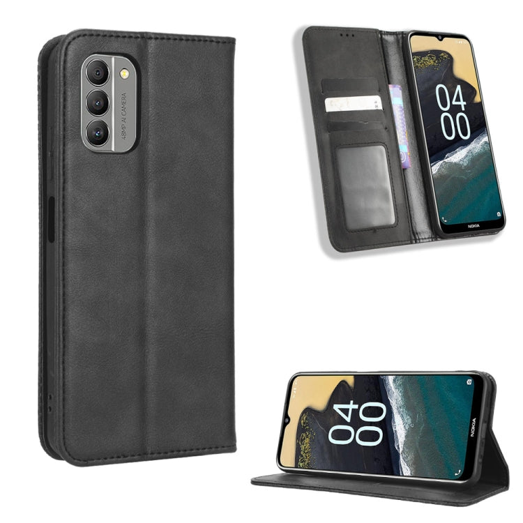 For Nokia G400 Magnetic Buckle Retro Texture Leather Phone Case