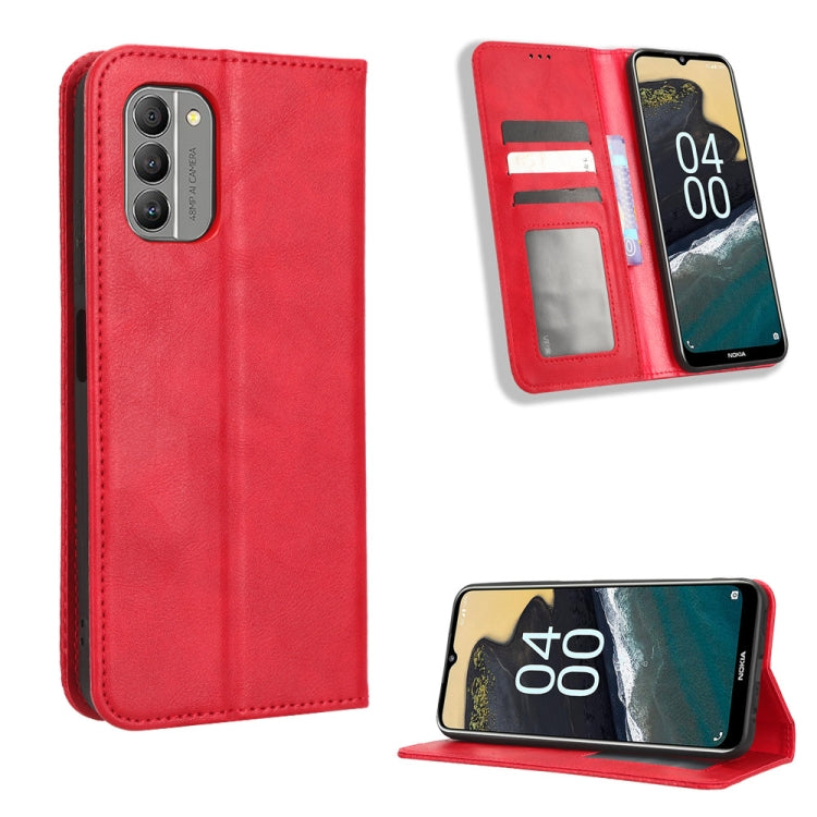For Nokia G400 Magnetic Buckle Retro Texture Leather Phone Case