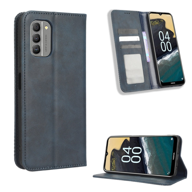 For Nokia G400 Magnetic Buckle Retro Texture Leather Phone Case