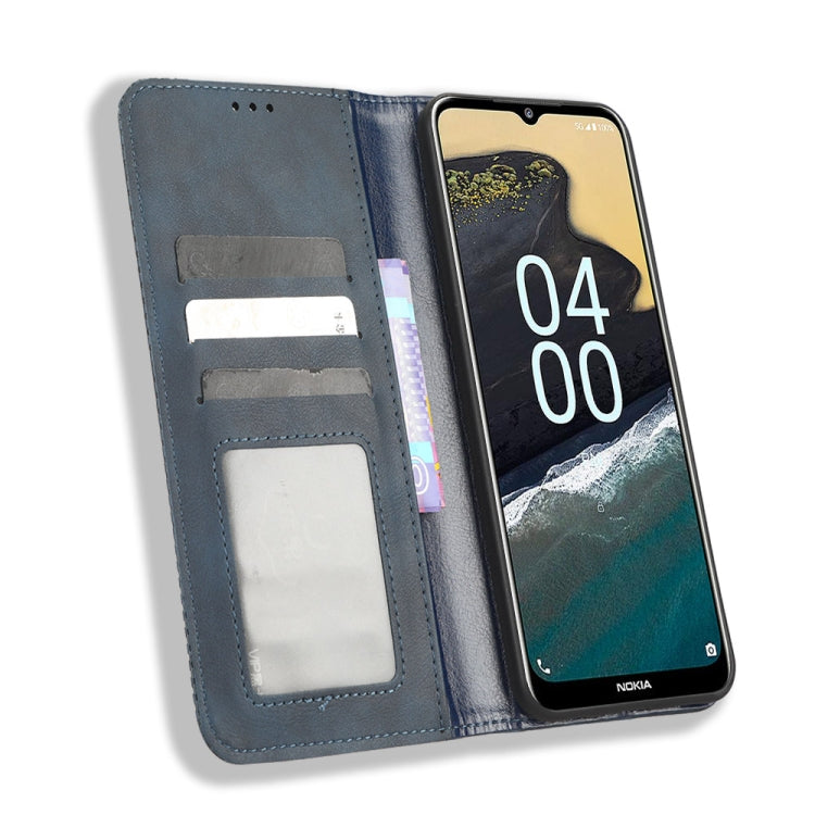 For Nokia G400 Magnetic Buckle Retro Texture Leather Phone Case